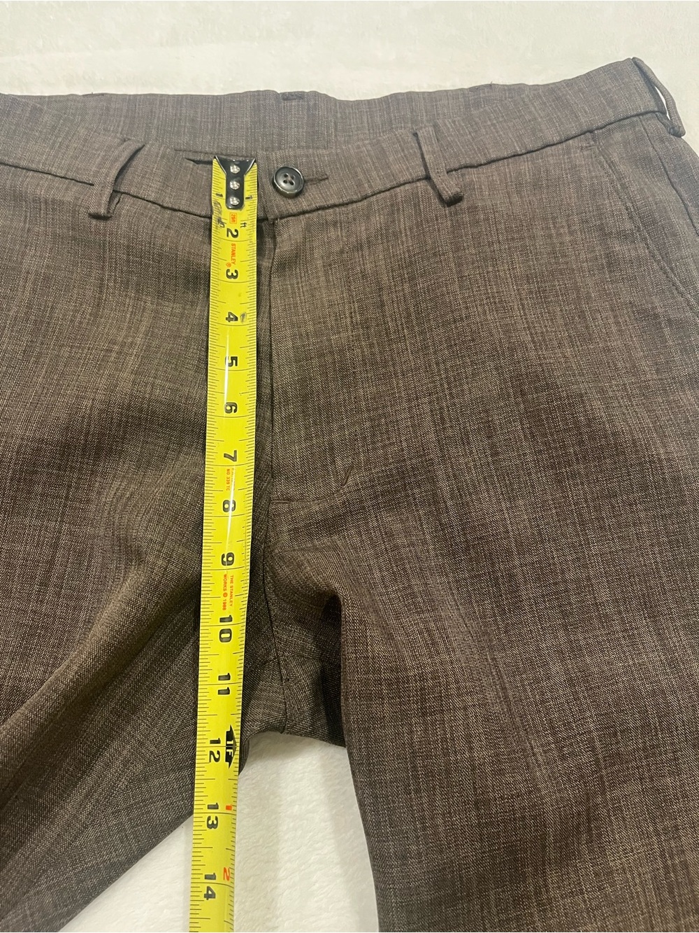 Haggar H26 Men's Straight Fit Brown Dress Pants - Picture 4 of 7